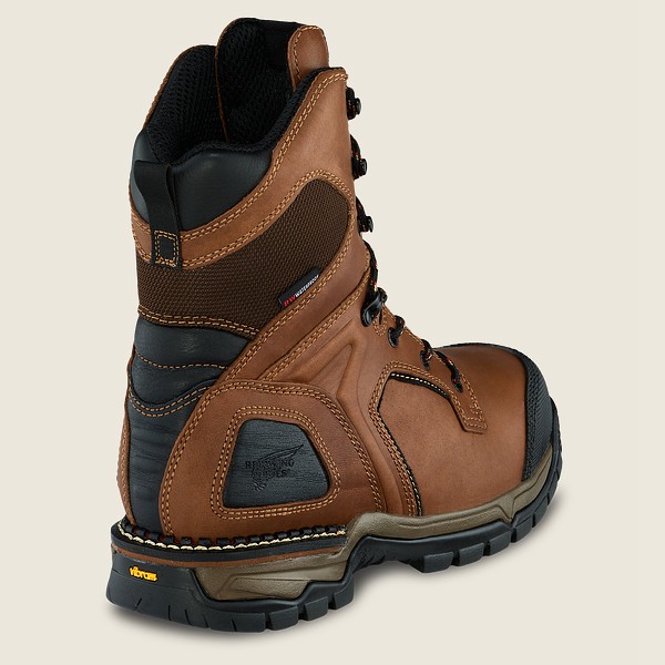 Mens Red Wing Flexforce® - 8-inch Waterproof Toe - Safety Boots Brown/Black - ZQF396804